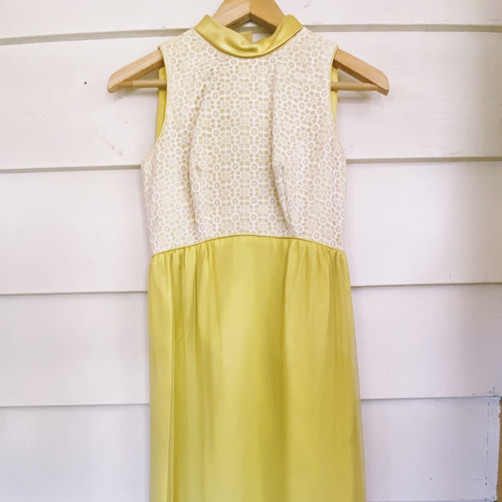vintage 60s handmade bridesmaids wedding prom dress sz s/m gogo hippie boho